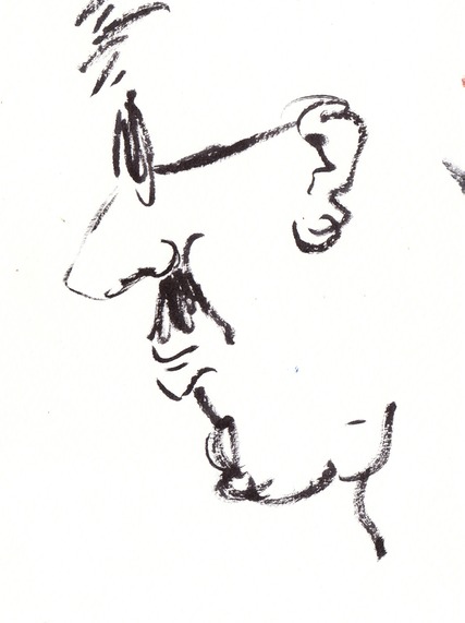 man with moustache ganges market